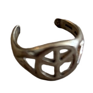Silpada Silver Peace Emblem Ring R02030